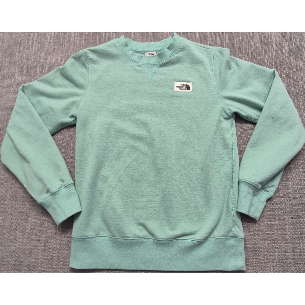 The North Face women's mint green pullover crew neck sweatshirt XS Logo outdoors